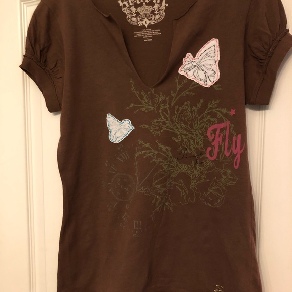 Brown Seven Brand top size Large - Picture 3 of 5